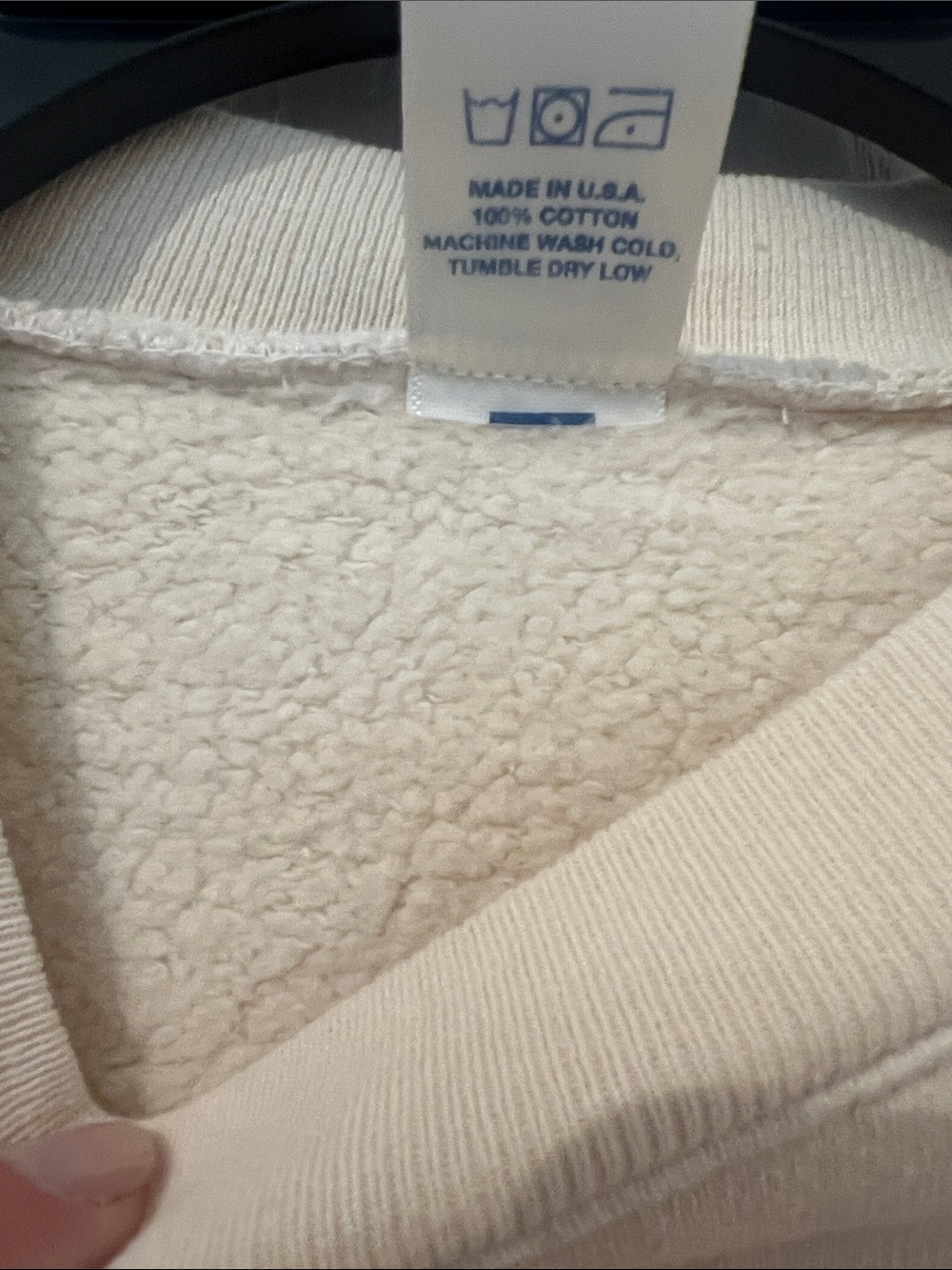 Sporty & Rich LA Health Club Embroidered Unisex Sweatshirt in Cream - Picture 11 of 12